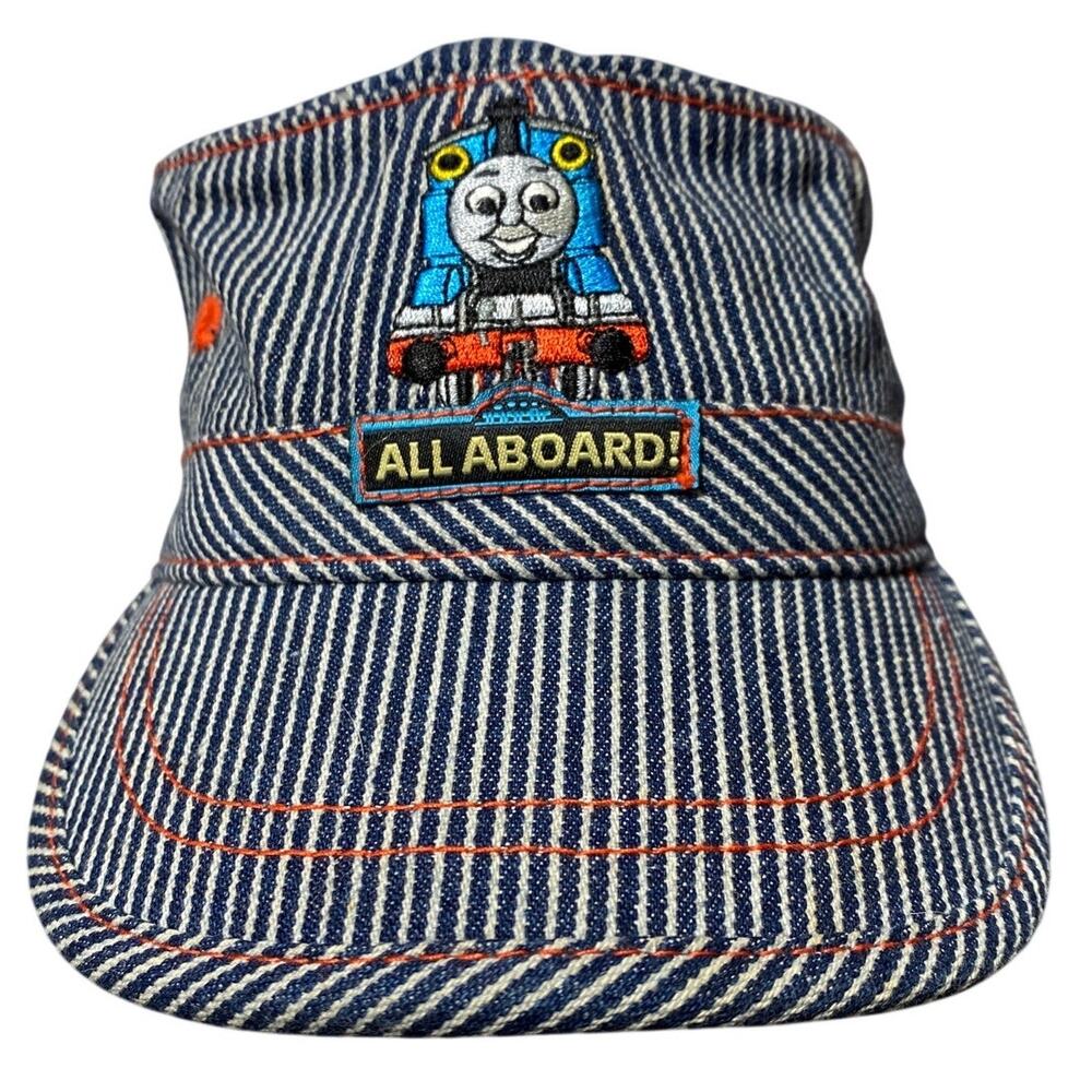 Thomas & Friends Train Engineer Conductor Kids Striped Denim Hat Cap